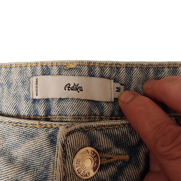 Adika Distressed High Waist Tattoo Mother Cut Jeans Size 28 - Picture 4 of 14